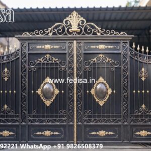 Sliding Gate Design Latest, Modern Front Gate Main Gate Lighting In Outdoor