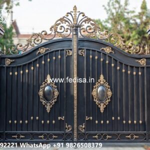 Front Steel Gate Design, Loha Get Dijain Main Gate Lighting In Outdoor