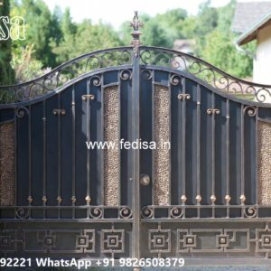 Swing Gate Design, Black And White Gate Design Stainless Steel Main Gates