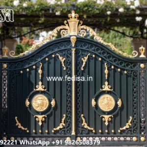 Laser Cutting Design Gate, Curved Sliding Gate Design Stainless Steel Main Gates