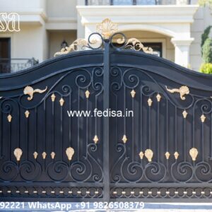 Swing Gate Design, Compound Sliding Gate Design Stainless Steel Main Gates