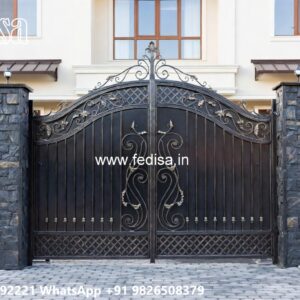 Front Steel Gate Design, Gate Compound Design Stainless Steel Main Gates