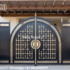 Front Steel Gate Design, Industrial Sliding Gate Design Stainless Steel Main Gates