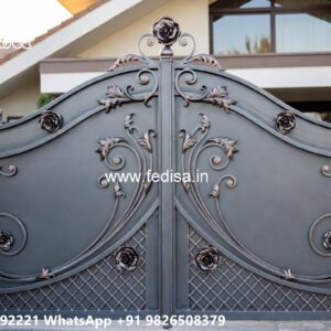 Front Steel Gate Design, Collapse Gate Design Stainless Steel Main Gates