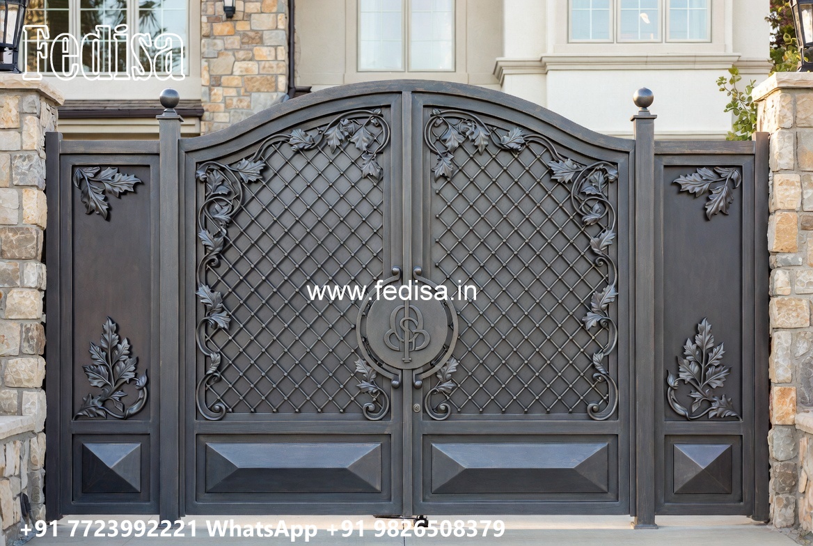 Swing Gate Design, Main Gate Steel Ka Stainless Steel Main Gates