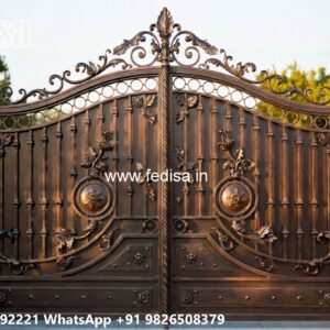 Laser Cutting Design Gate, Gate Grey Colour Stainless Steel Main Gates
