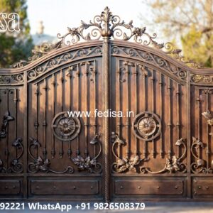 Front Steel Gate Design, Square Pipe Design Gate Stainless Steel Main Gates