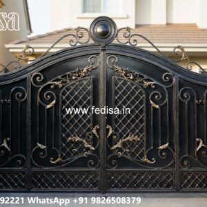 Laser Cutting Design Gate, Grey Colour Gate Design Stainless Steel Main Gates