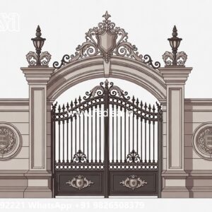 Concrete Gate Design, Entrance Gate Design Stainless Steel Main Gates