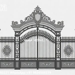 Gate Design For Home Entrance, Boundary Wall Design With Gate Stainless Steel Main Gates