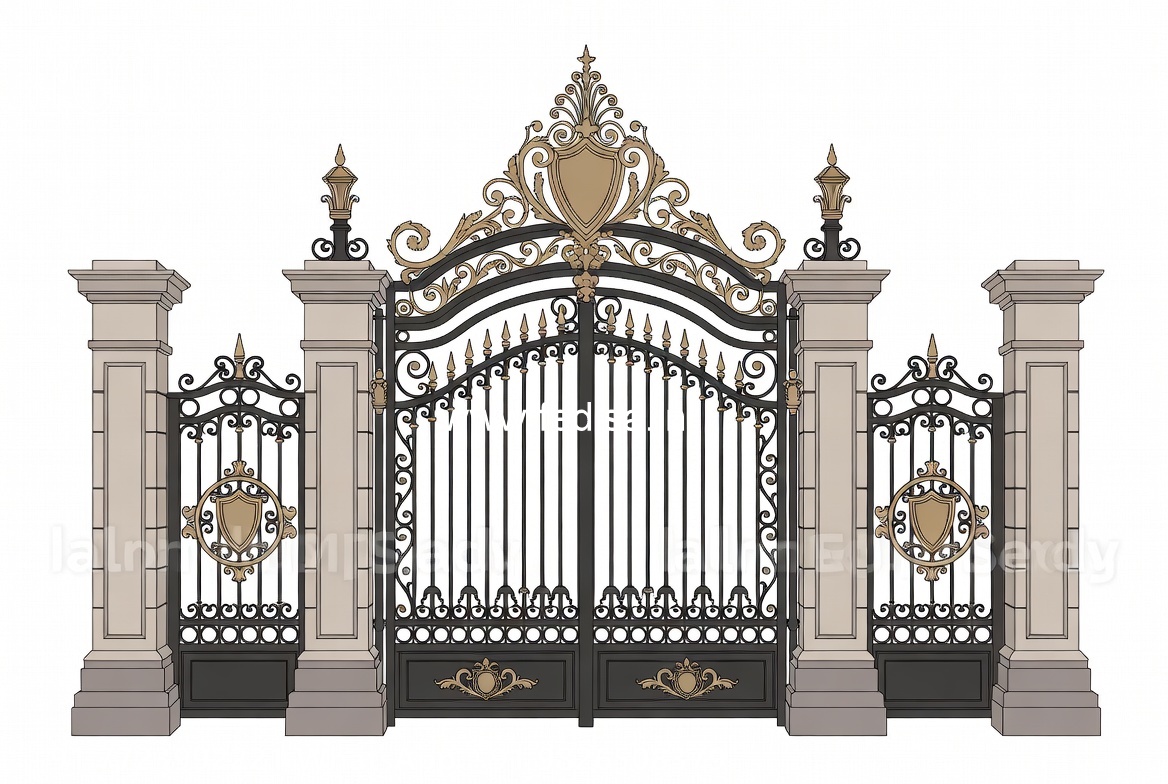 Concrete Gate Design, Main Gate Ke Design Stainless Steel Main Gates