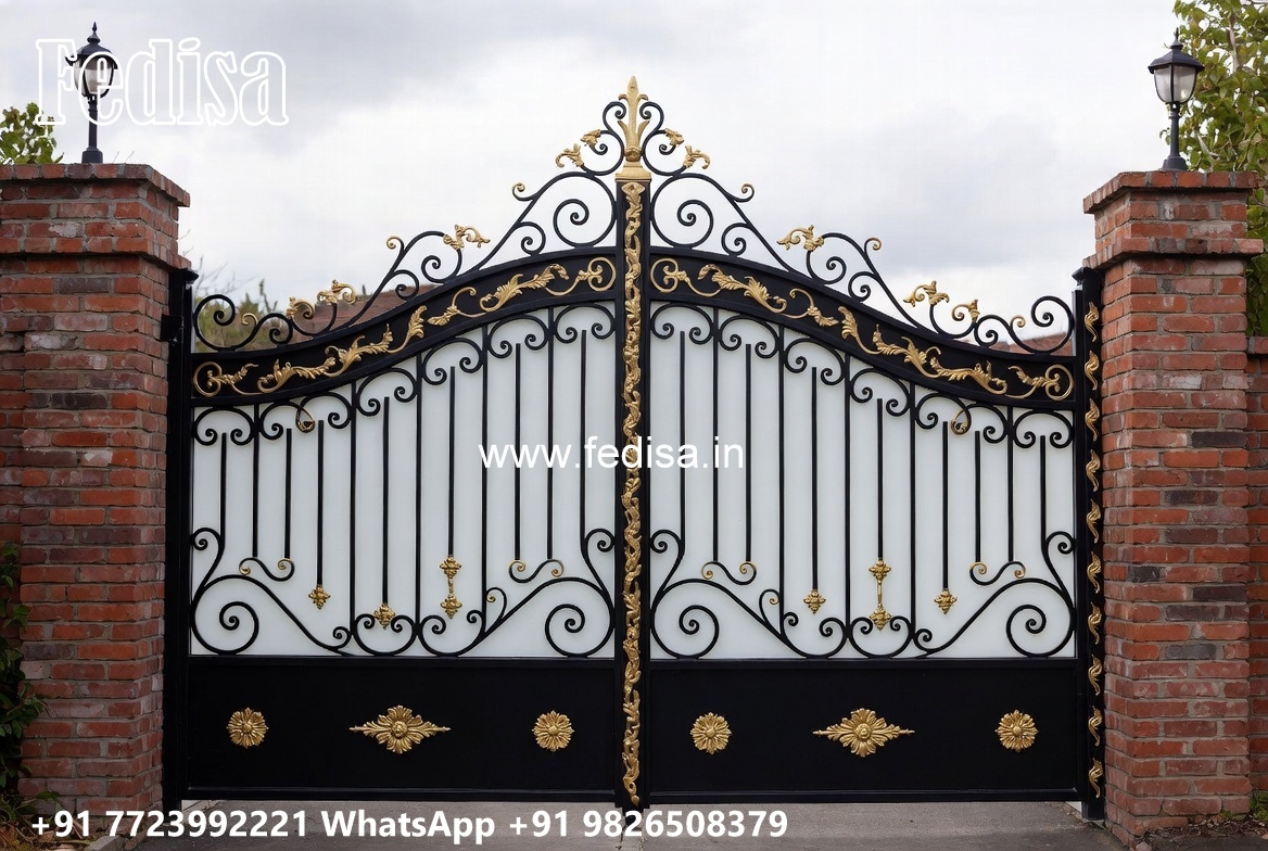 Concrete Gate Design, Simple Wooden Gate Designs Stainless Steel Main Gates