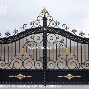 Concrete Gate Design, Double Gate Design Stainless Steel Main Gates