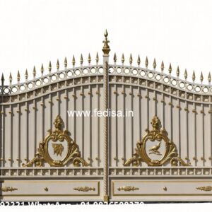 Simple House Gate Design, Steel Framed Wooden Gates Stainless Steel Main Gates