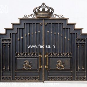 Simple House Gate Design, Laser Cutting Compound Gate Stainless Steel Main Gates