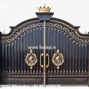 52 Feet Gate Design, Maharaja Gate Steel Stainless Steel Main Gates