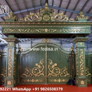 Hpl Sheet Gate Design, Steel Ka Main Gate Stainless Steel Main Gates