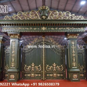 Unique Gate Design, Sliding Gate With Small Gate Stainless Steel Main Gates