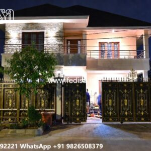 75 Feet Gate Design, Gate And Wall Design For House Stainless Steel Main Gates