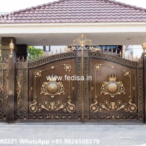 Simple House Gate Design, Modern Front Wall And Gate Designs Stainless Steel Main Gates
