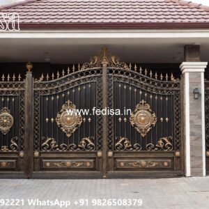 Metal Gate Designs For Homes, Main Gate Slope Design Stainless Steel Main Gates