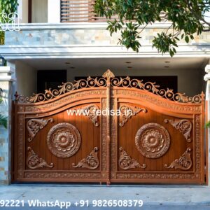 Maharaja Gate Ka Design, Main Gate Boundary Design Stainless Steel Main Gates
