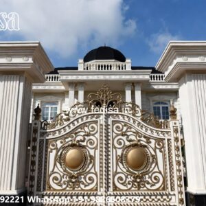 100 Feet Gate Design, Modern Home Gates Stainless Steel Main Gates