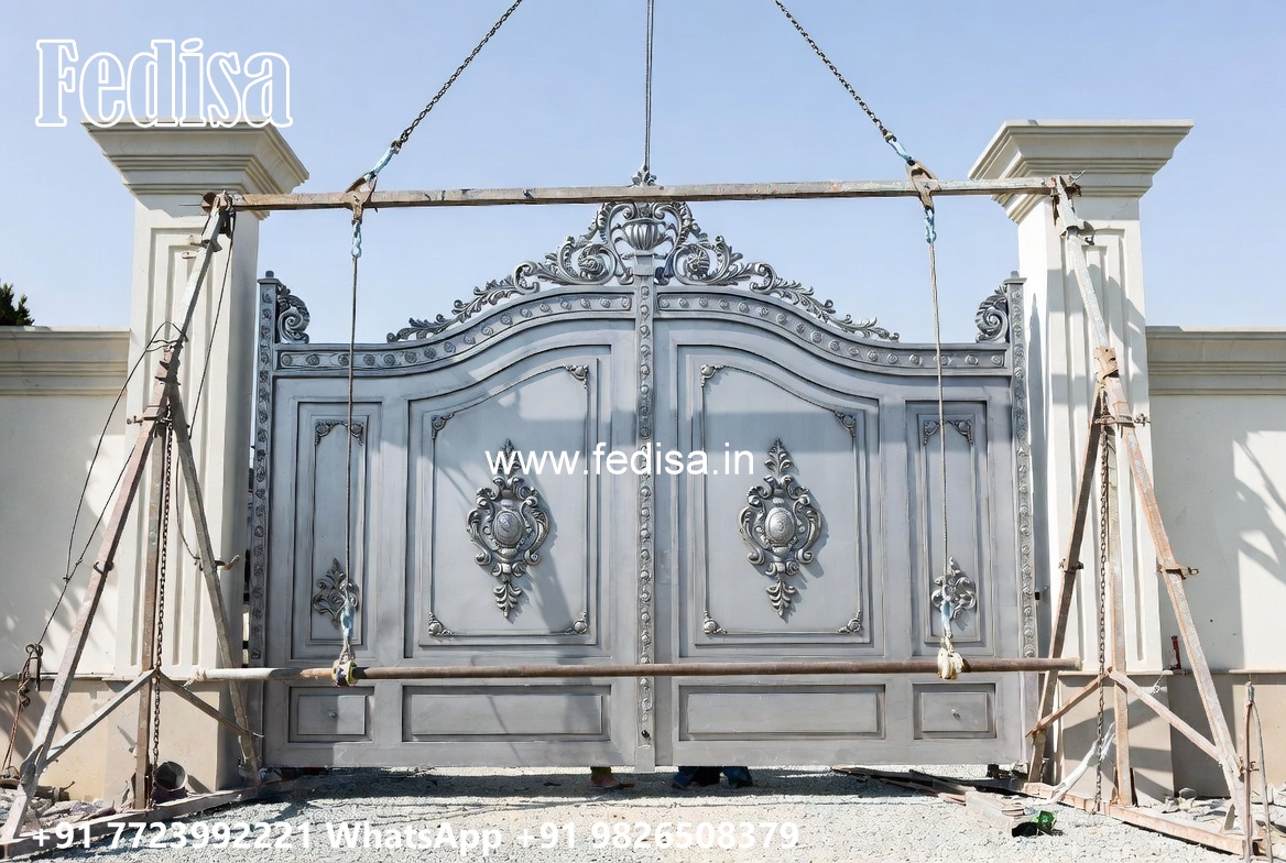 Concrete Gate Design, Concrete Fence And Gate Design Stainless Steel Main Gates