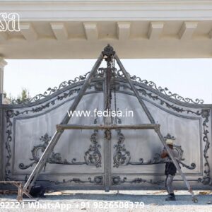 Simple House Gate Design, Telescopic Gate Design Stainless Steel Main Gates