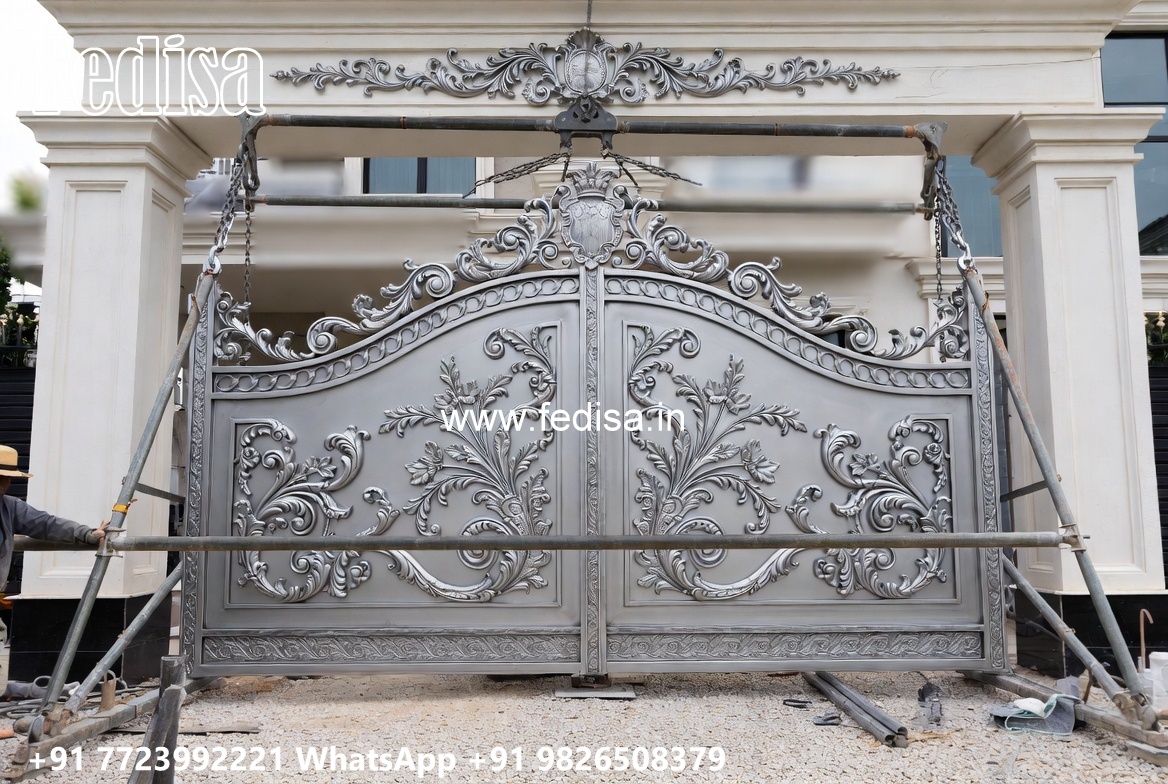 Hpl Sheet Gate Design, Baramda Gate Design Stainless Steel Main Gates