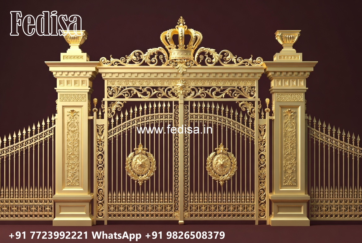 108 Feet Gate Design, Square Pipe Main Gate Design Stainless Steel Main Gates