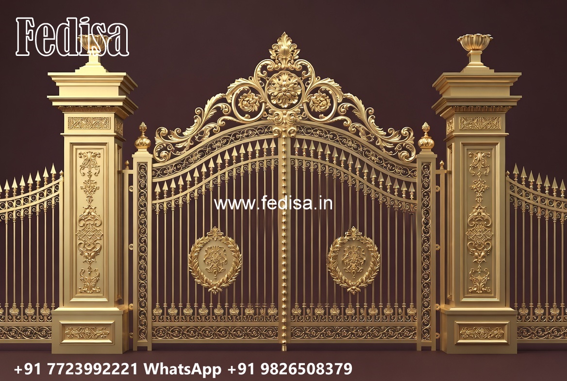 Concrete Gate Design, Boundary Design Gate Stainless Steel Main Gates