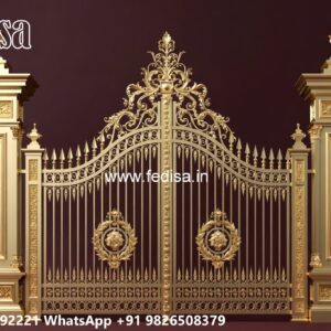 Gate Design For Home Entrance, Sliding Compound Gate Stainless Steel Main Gates