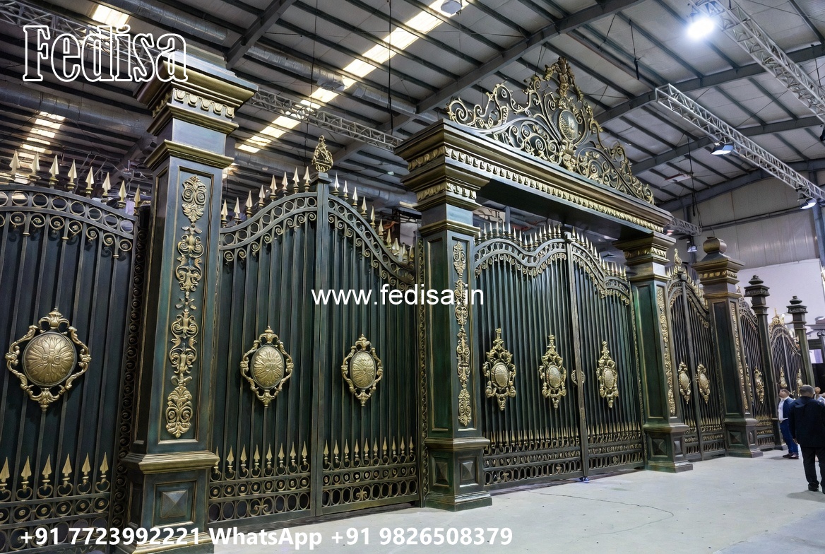 Unique Gate Design, Main Gate Grill Ka Design Stainless Steel Main Gates
