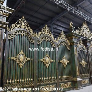 Hpl Sheet Gate Design, Mid Century Modern Fences And Gates Stainless Steel Main Gates