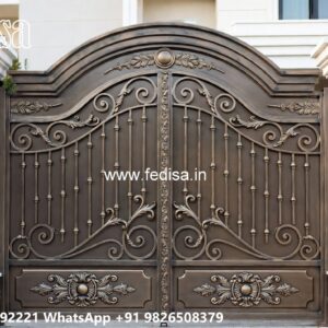 124 Feet Gate Design, Gate Design New Iron Stainless Steel Main Gates