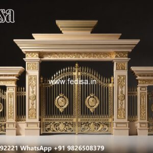 125 Feet Gate Design, Entrance Gate Design For Farmhouse Stainless Steel Main Gates