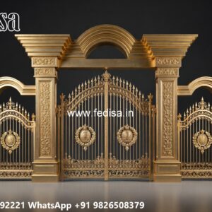 Maharaja Gate Ka Design, Front Iron Grill Design Stainless Steel Main Gates