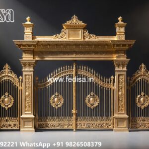 Concrete Gate Design, Modern Courtyard Gate Stainless Steel Main Gates