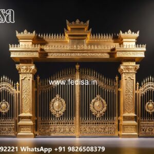 127 Feet Gate Design, Front Gate Sliding Design Stainless Steel Main Gates