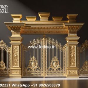 Folding Grill Gate Design, No Sag Gate Design Stainless Steel Main Gates