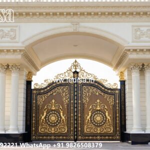 Maharaja Gate Ka Design, Entrance Gate Pillar Design Stainless Steel Main Gates