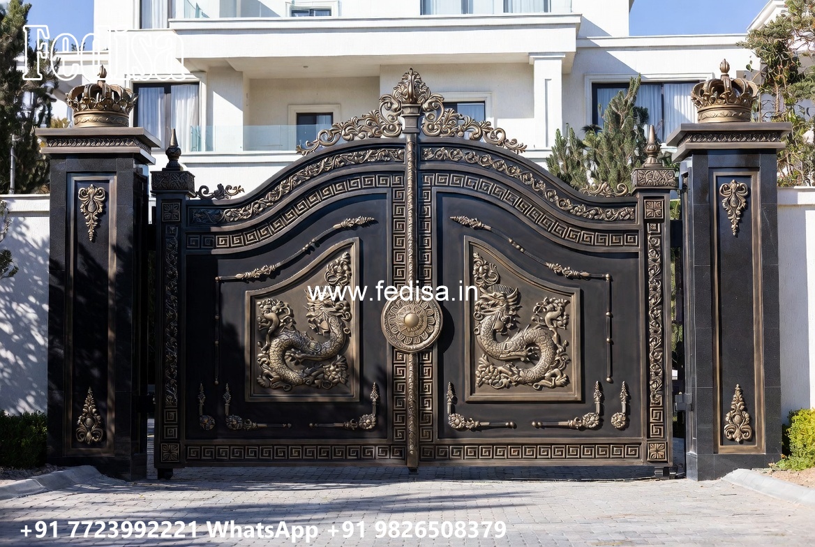 Unique Gate Design, Maharaja Steel Gate Stainless Steel Main Gates
