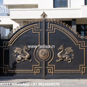 147 Feet Gate Design, Big Steel Gate Design Stainless Steel Main Gates