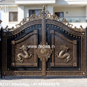 Metal Gate Designs For Homes, Double Entry Gate Stainless Steel Main Gates