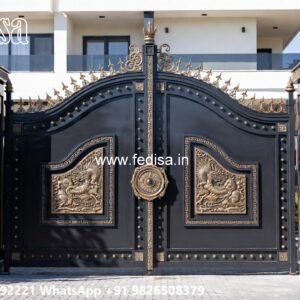 Maharaja Gate Pipe Design, Boundary Wall Design With Gate Stainless Steel Main Gates