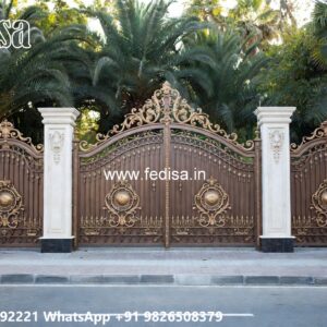 Maharaja Gate Pipe Design, Modern Main Gate Design Stainless Steel Main Gates