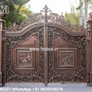 Steel Gate Design Modern, Wall Compound Grill Design 411 Home Gates Design Ideas | Gate Design