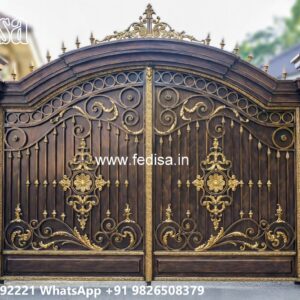 Steel Gate Design 2046, Concrete Gate Design 1488 Home Gates Design Ideas | Gate Design