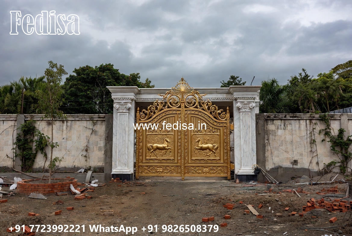 74 Feet Gate Design, Maharaja Gate Simple Design 1922 Home Gates Design Ideas | Gate Design